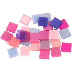 Mini-mosaïques, dim. 10x10 mm, ép. 2 mm, violet/violet foncé, 25 gr/ 1 Pq.