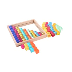 Plateau miroir en bois 100 cubes translucides - Jouet créatif et éducatif