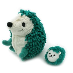 Peluche Ptipotos - herisson maman bebe vert - Les Déglingos