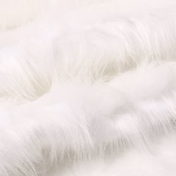 Tissu Fausse fourrure Fantasia sur fond Blanc