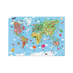 Puzzle Carte du Monde 300 pieces - Jura Toys