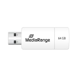 MediaRange Clé USB 2.0 64Go pour Stockage Facile et Transport Mobile Blanc