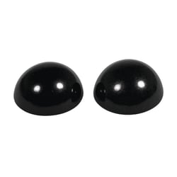 Yeux d'animaux,demi - perles, 6mm ø, noir, à coller, 20 pces
