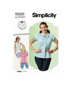 Patron Simplicity 9295 - Chemise ajustée avec variations de cols et manches du 34 au 50 (FR) S9295.A5 taille n°FR 34-42