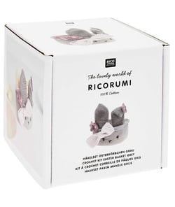 Kits à crocheter Ricorumi - Corbeilles de Pâques - Rico Design Gris