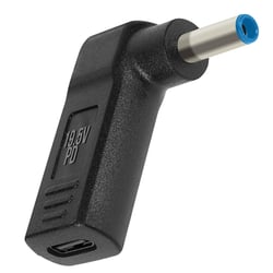 Avizar Adaptateur de Charge USB-C vers DC 4.5 x 3.0mm pour Ordinateur HP / DELL Noir