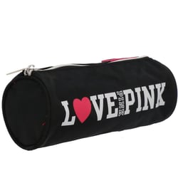 Trousse Ronde Love Pink 22 CM - Étui scolaire Noir