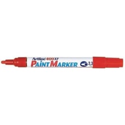Marqueur 'Paint 400 XF' permanent indélébile pointe conique 2,3 mm rouge ARTLINE