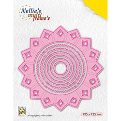 Matrices de découpe Nellie's Choice - Fleur Ronde - 7 pièces - 12,5 x 12,5 cm
