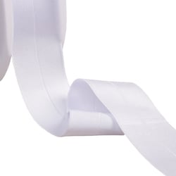 Elastique satiné pré-plié 45mm blanc au mètre