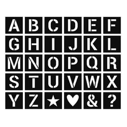 30 pochoirs alphabet 6x6 cm - Artemio