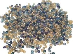 1000 Perles de rocaille Doré Or Violet Irisé - mélange multicolore ø 2 mm 12/0