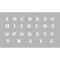 Graine Créative - Pochoir Alphabet hauteur lettres 13 mm
