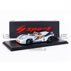 Voiture Miniature de Collection - SPARK 1/43 - PORSCHE 908/3 - Targa Florio 1971 - Blue / Orange