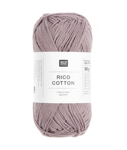 Coton à tricoter ou à crocheter Rico Cotton - Rico Design 101 Mauve