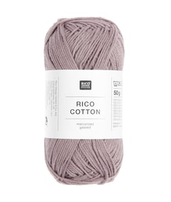 Coton à tricoter ou à crocheter Rico Cotton - Rico Design 101 Mauve