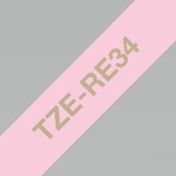 Ruban en tissu non adhésif brillant  12 mm rose doré  P-Touch - Brother