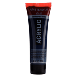 Peinture acrylique en tube - Bleu de Prusse phtalo - 566 - Amsterdam - 20ml