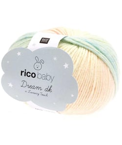 Fil à tricoter Rico RICO BABY DREAM LUX TOUCH - Rico Design 020 Pastel