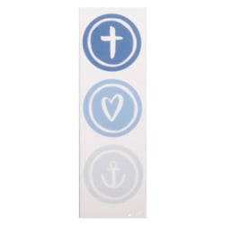 Motifs de cire Croyance Amour Espérance, bleu royal, 9,5x3cm, 1 pce.