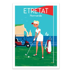 Affiche 50x70 cm - Etretat Normandie - Raphael Delerue