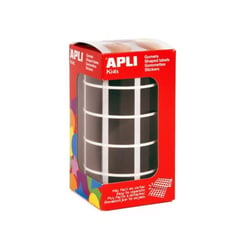 Apli Agipa - Gommettes rouleau Carré 20x20 mm Noir x 1 770
