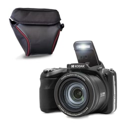 KODAK Pixpro AZ425 Appareil Photo Bridge 20 MP avec Zoom Optique 42x + Étui de Protection – Vidéo Full HD 1080p, Grand Angle 24 mm, Stabilisateur, Écran LCD 3" – Noir