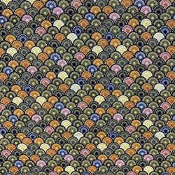 Tissu Coton imprimé Suri sur fond Jaune