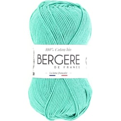 Pelote de laine - Algue - 100% coton bio - 3mm - Tricot et crochet - Bergère de France