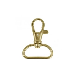 Lot 2 mousquetons sangle couleur or 2,5cm