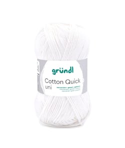 Fil à tricoter COTTON QUICK UNI - Gründl - PPSC - certifié Oeko-Tex 101 Ecru