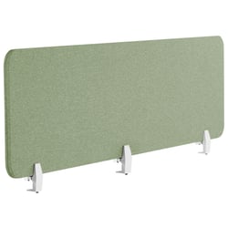 Séparateur Cloison Acoustique de Bureau et Table Vert en Polyester et Matière Synthétique 180 x 40 cm Idéal pour le Open Space
