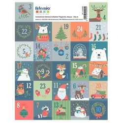 Planche de 27 stickers ours de Noël - ARTEMIO