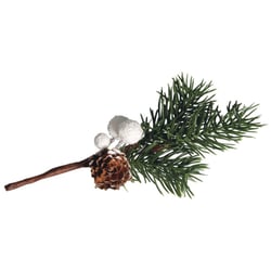 Branche déco avec baies blanches 18cm