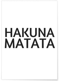 Affiche Hakuna Matata. | A3 : 29,7x42cm
