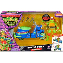 Coffret tortues ninja moto de combat avec figurine raphael 12 cm + 3 accessoires - tmnt - turtles mutant mayhen - giochi preziosi