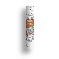 Rouleau adhesif chateau a colorier - Graine Creative - Beige