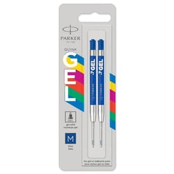 PARKER Recharge QUINK Gel ECO, tracé: M, blister de 2, bleu