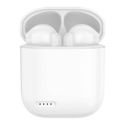 Akashi Écouteurs Bluetooth 5.3 Boitier de charge 18h Bouton de commande Blanc