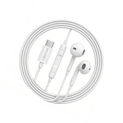 Mayaxess Écouteurs Filaires USB-C avec Micro intégré pour Samsung Galaxy A36 Blanc