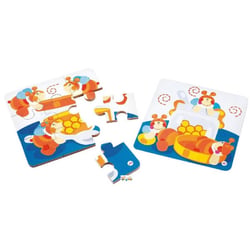 Puzzle en bois double face abeilles 9 pieces - sevi - 82074
