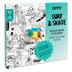 Poster géant à colorier OMY Surf and Skate - 70 x 100 cm