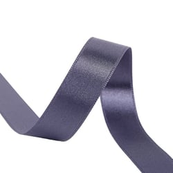 Bobine 40m ruban satin double face fabriqué en France gris violet