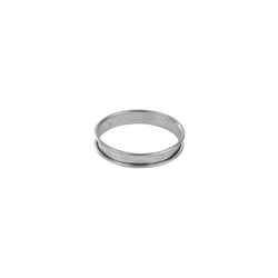 Cercle à tarte - inox - bords roulés - épaisseur 4/10ème - Ø120 mm h20 mm