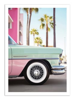 Affiche 30 x 40 cm - LA Retro Car - Philippe Hugonnard