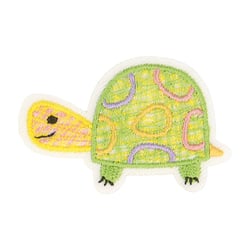 Ecusson thermocollant joli monde de la nature tortue 4x2.5cm
