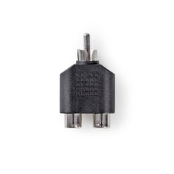 Nedis Adaptateur Audio RCA Mâle vers 2 Femelles Connexion Fiable Noir