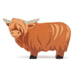 Figurine Vache Highland en bois - Tender Leaf Toys