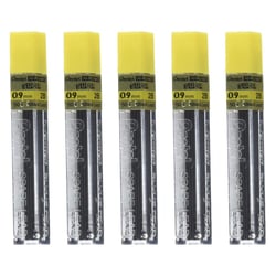 Mine de rechange Pentel Hi-Polymer Super - 0,9 mm - 2B - Lot de 5 étuis de 15 mines