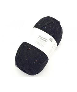 Découvrez la Polyvalence de la Pelote de Laine Basic Super Big Tweed Aran 400GR de Rico Design Noir (04)